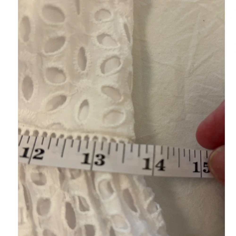 Lilly Pulitzer Girls White Eyelet Ruffle Sleeveless Dress Summer Party ~SZ 10